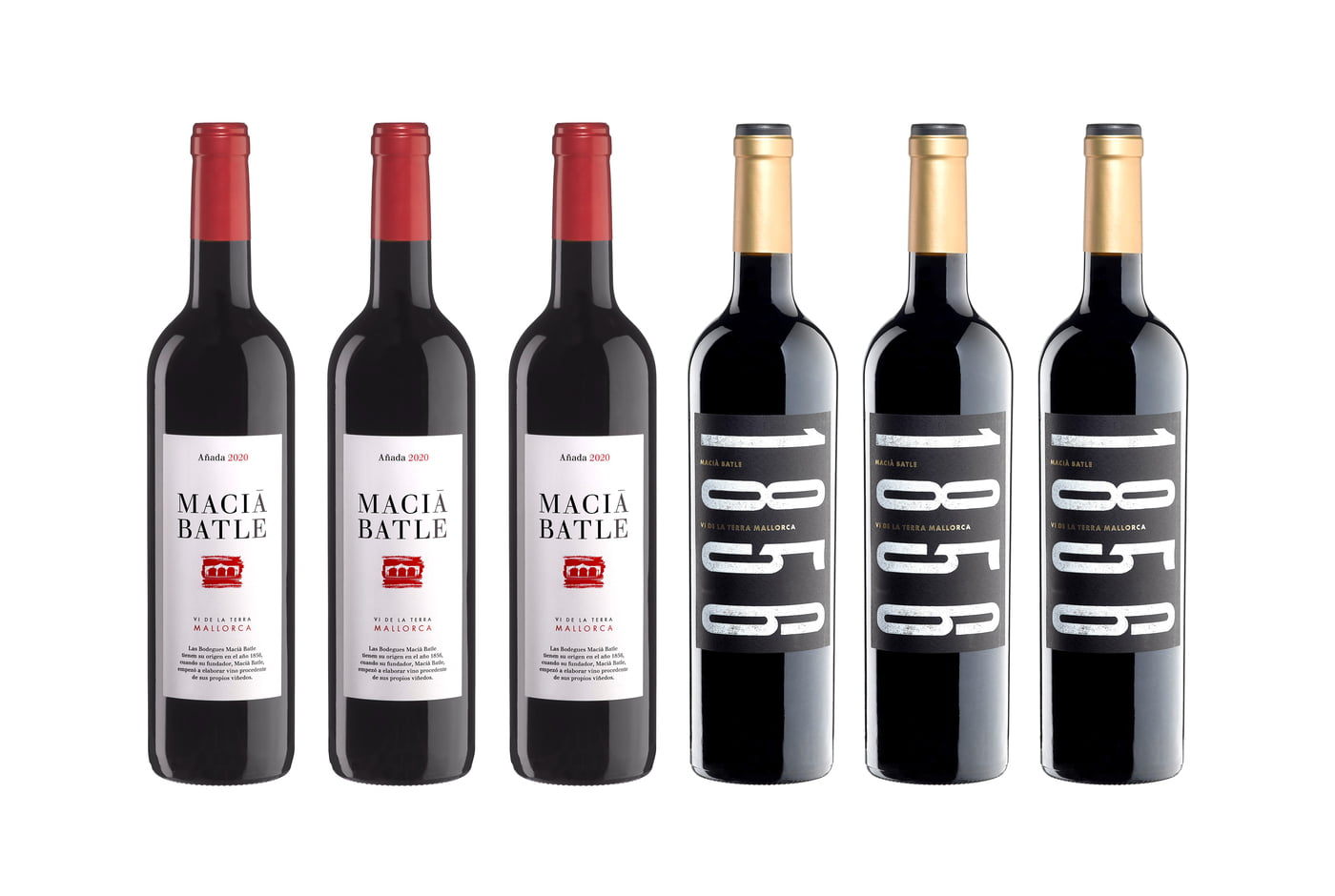Pack de 3+3 botellas de vino tinto Macià Batle añadas 2019 y 2021 Pack de 3+3 botellas de vino tinto Macià Batle añadas 2019 y 2021