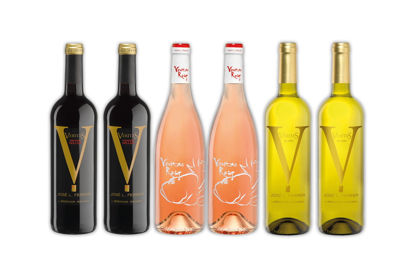Copia de Pack de 6 botellas Blanco-Tinto-Rosado Veritas José L. Ferrer Copia de Pack de 6 botellas Blanco-Tinto-Rosado Veritas José L. Ferrer