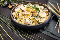 Linguinis con almejas para 2 personas Linguinis con almejas para 2 personas